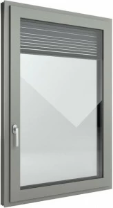FINSTRAL Безопасное оконное окно из алюминия и ПВХ со встроенными жалюзи Fin-window