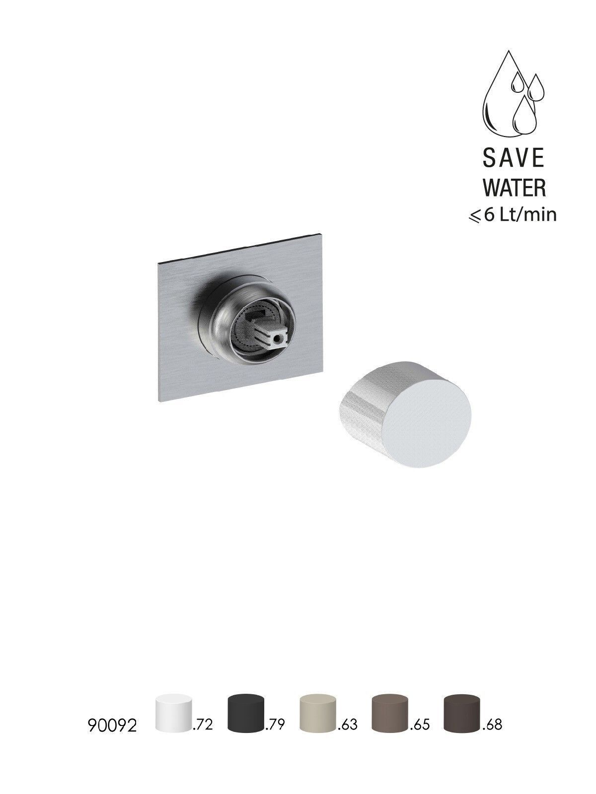 Нержавеющая сталь однорычажный встраиваемый смеситель для душа Rubinetterie Frattini Pepe XLS 316 ARCH-00033234 - Вид №1