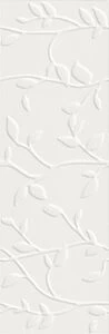 Плитка Winter Vine рельеф белый 29x89