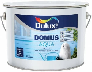 Краска Dulux Domus Aqua / Дулюкс Домус Аква для деревянных фасадов полуматовая 10л