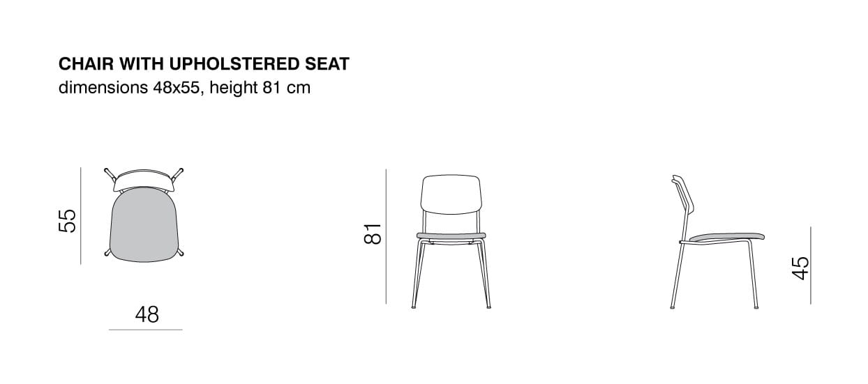 Стул с открытой спинкой и мягким сиденьем prostoria штамм ARCH-00036591 - Вид №5