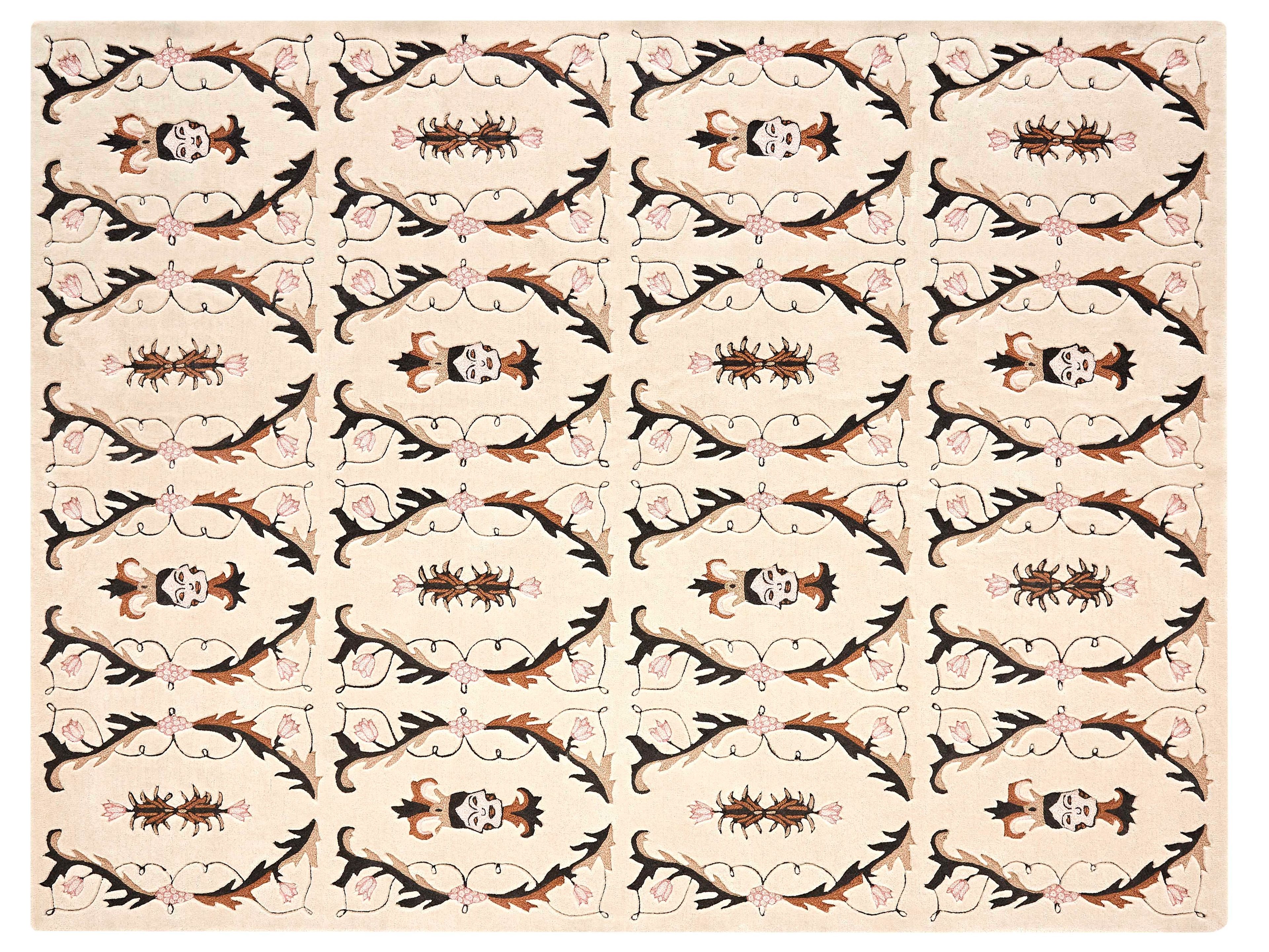 Шерстяной ковер ручной работы с прямоугольным рисунком GAN Dreams ARCH-00136892