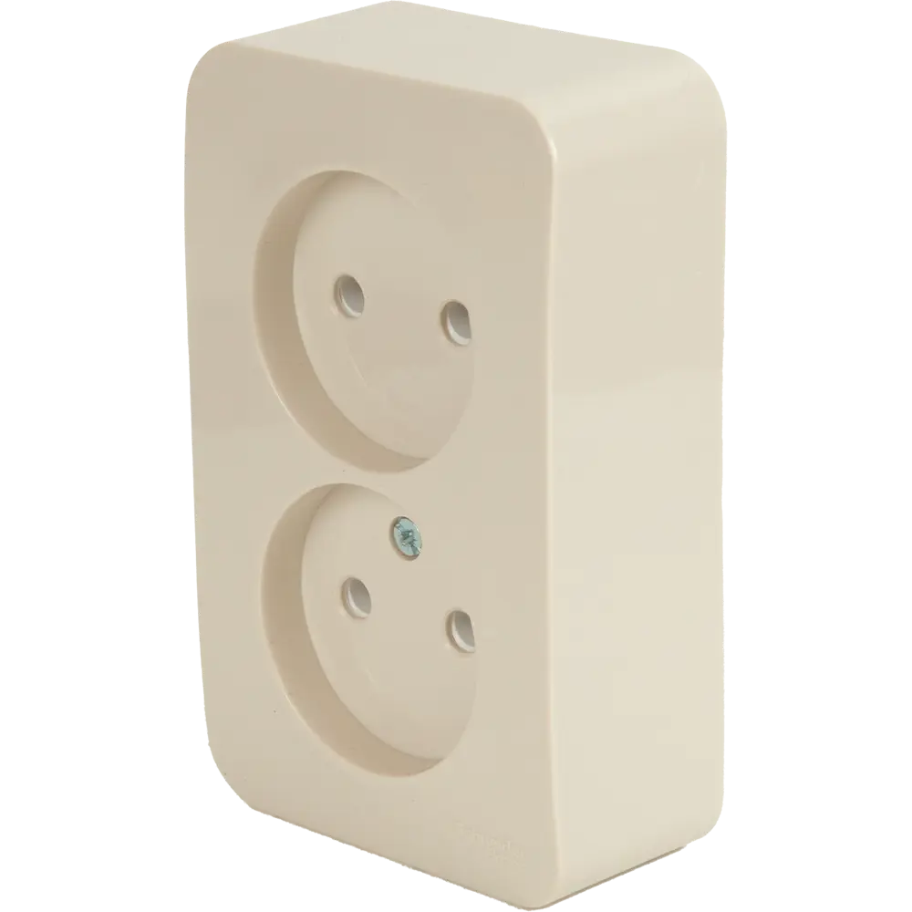 Розетка двойная накладная Schneider Electric Blanca без заземления цвет бежевый 86720950 STLM-2156373 SYSTEME ELECTRIC - Вид №1