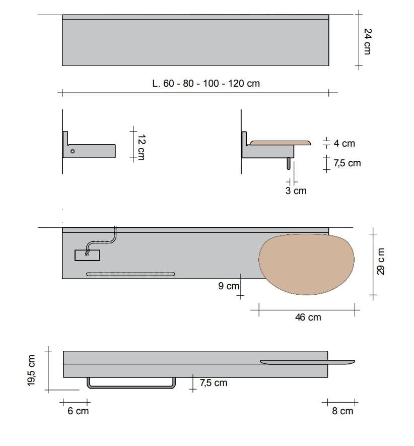 Перерабатываемый алюминиевый электрический полотенцесушитель Tubes Elements ARCH-00056518 - Вид №5