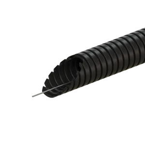 Труба гофрированная Экопласт D32 мм 25 м ПНД легкая с протяжкой цвет черный