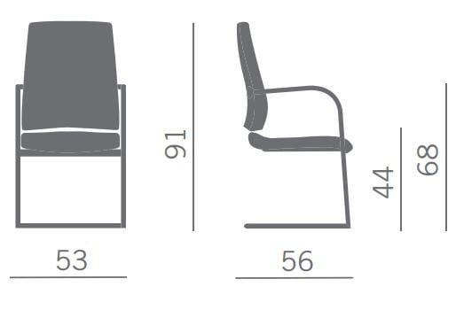 Консольное кресло с подлокотниками для залов ожидания Kastel Konvert ARCH-00015155 - Вид №2
