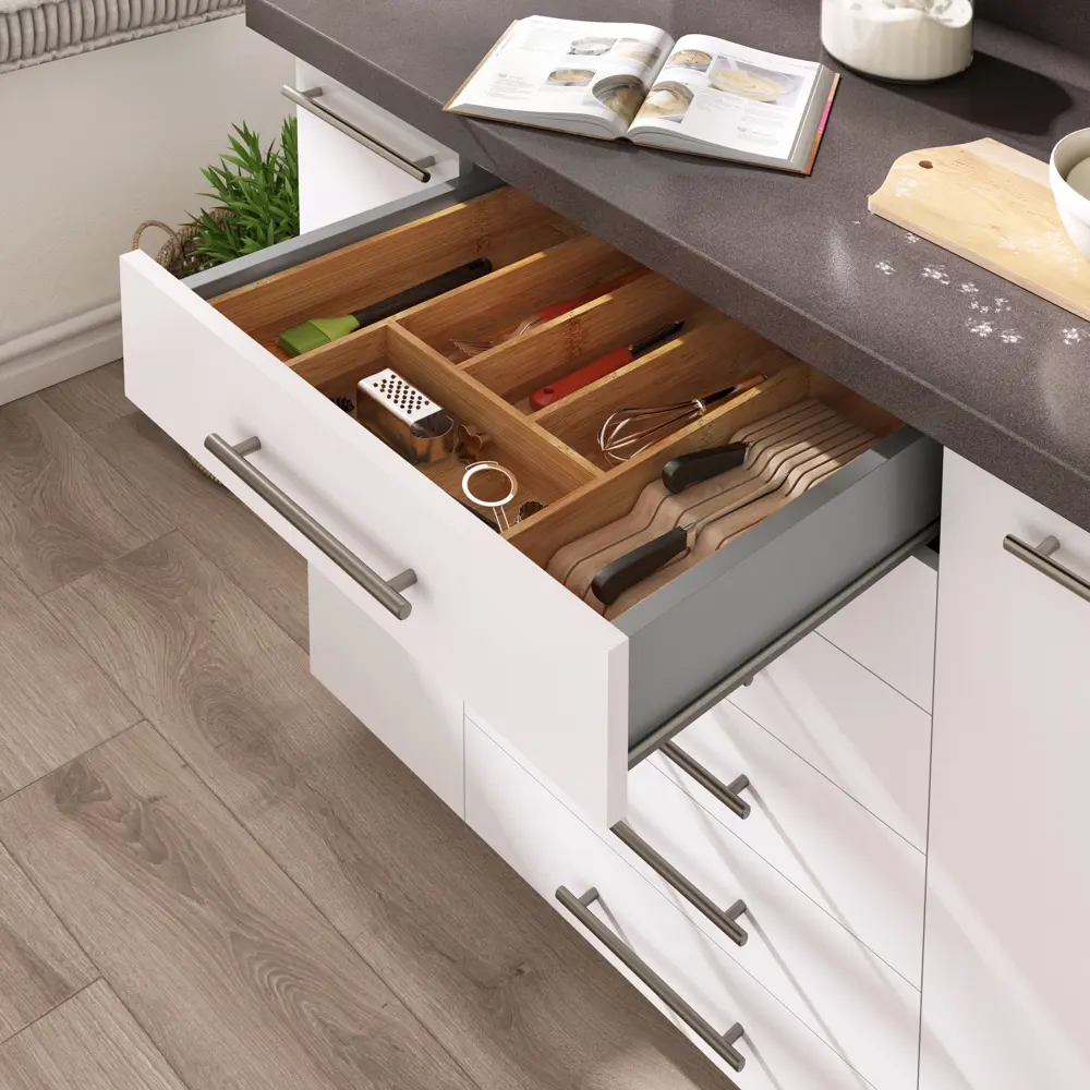 Ящик с плавным закрыванием 41.8x48x9.4 см Delinia D45/S МДФ цвет серый DELINIA ID Smart STLM-2101283 - Вид №7