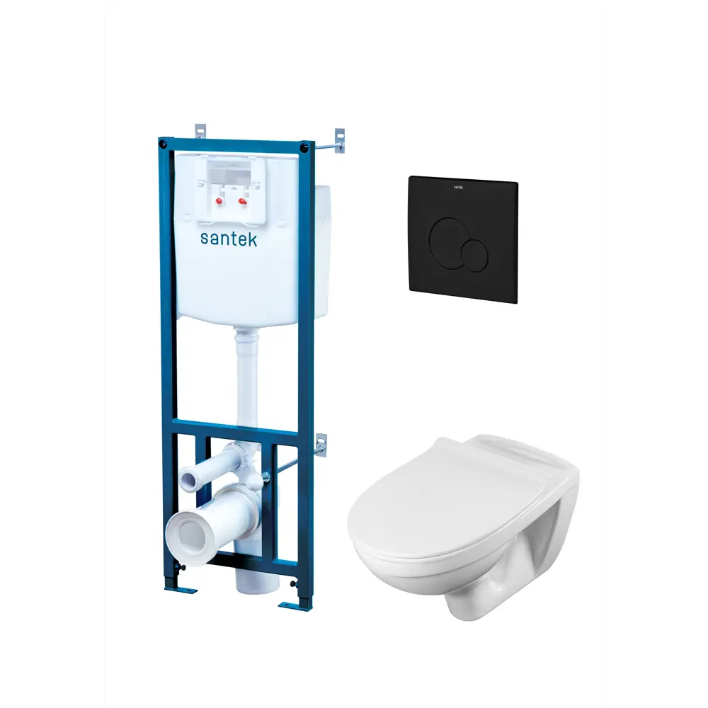 Комплект подвесного унитаза Santek Нортон с инсталляцией и микролифтом 89426694 STLM-1572079