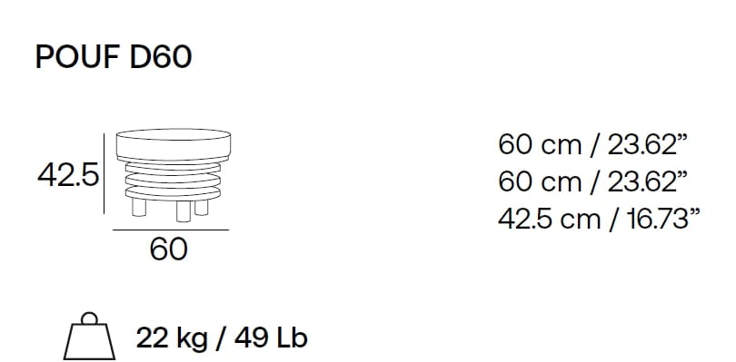 Круглый пуф Adrenalina Roche ARCH-00108191 - Вид №2