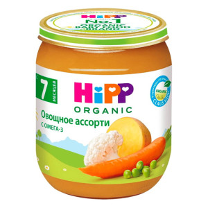 Пюре Овощное ассорти с 7 месяцев HiPP 125 г