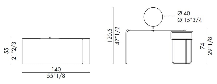 Туалетный столик из шпона EFORMA Auri ARCH-00032466 - Вид №5