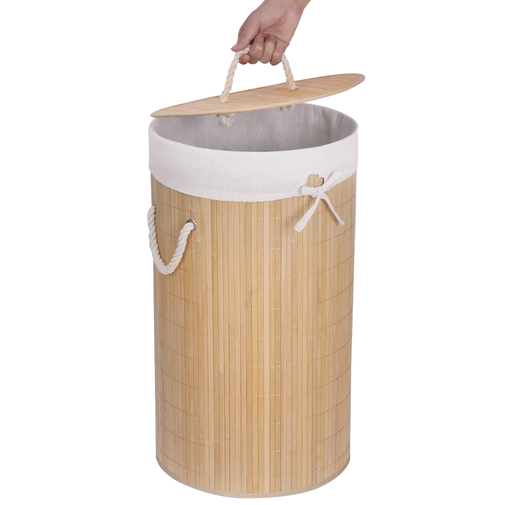 Корзина для белья Sensea Bamboo 60 л цвет бамбук STLM-2092991 - Вид №14