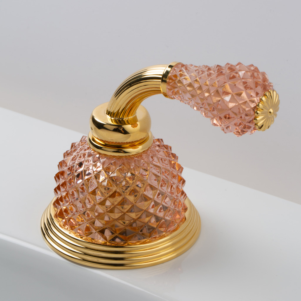 C56-508 C56-508 Настенный одинарный полотенцесушитель РУЧКА КУПОЛЬНАЯ DI Cristal & Bronze DÔME À MANETTES DIAMANT  - Вид №2