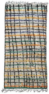 AFOLKI Прямоугольный шерстяной коврик с длинным ворсом Azilal Taa148be