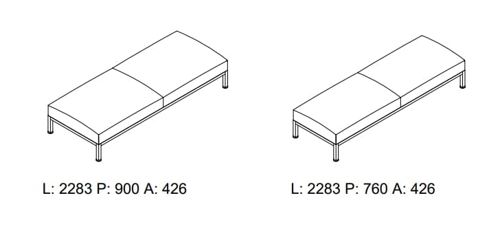 Скамейка из ткани Citterio Borealis ARCH-00094573 - Вид №11