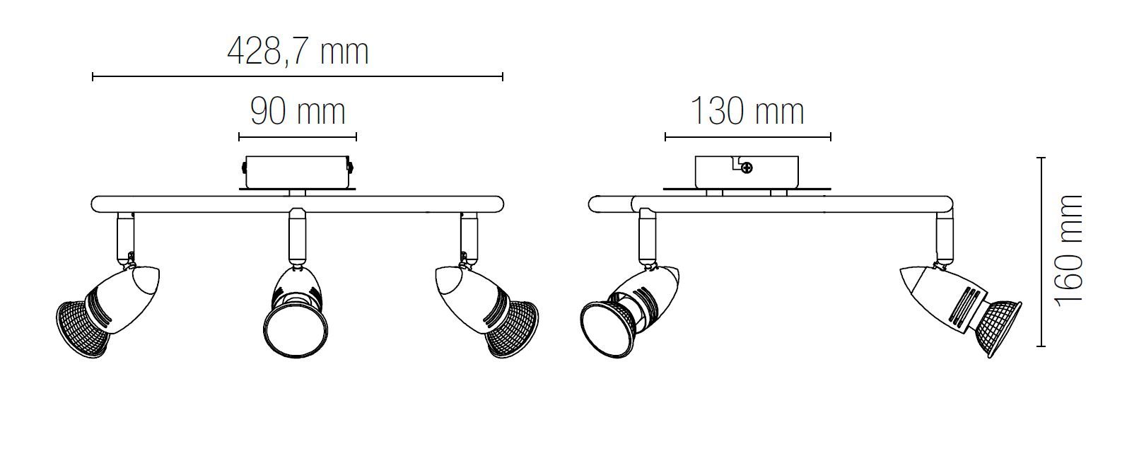 Хромированный металлический настенный светильник / потолочный светильник Fan Europe Lighting INTEC ARCH-00070189 - Вид №2