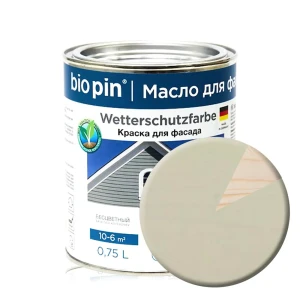 Краска-масло для деревянного фасада Biopin цвет белый 0.75 л