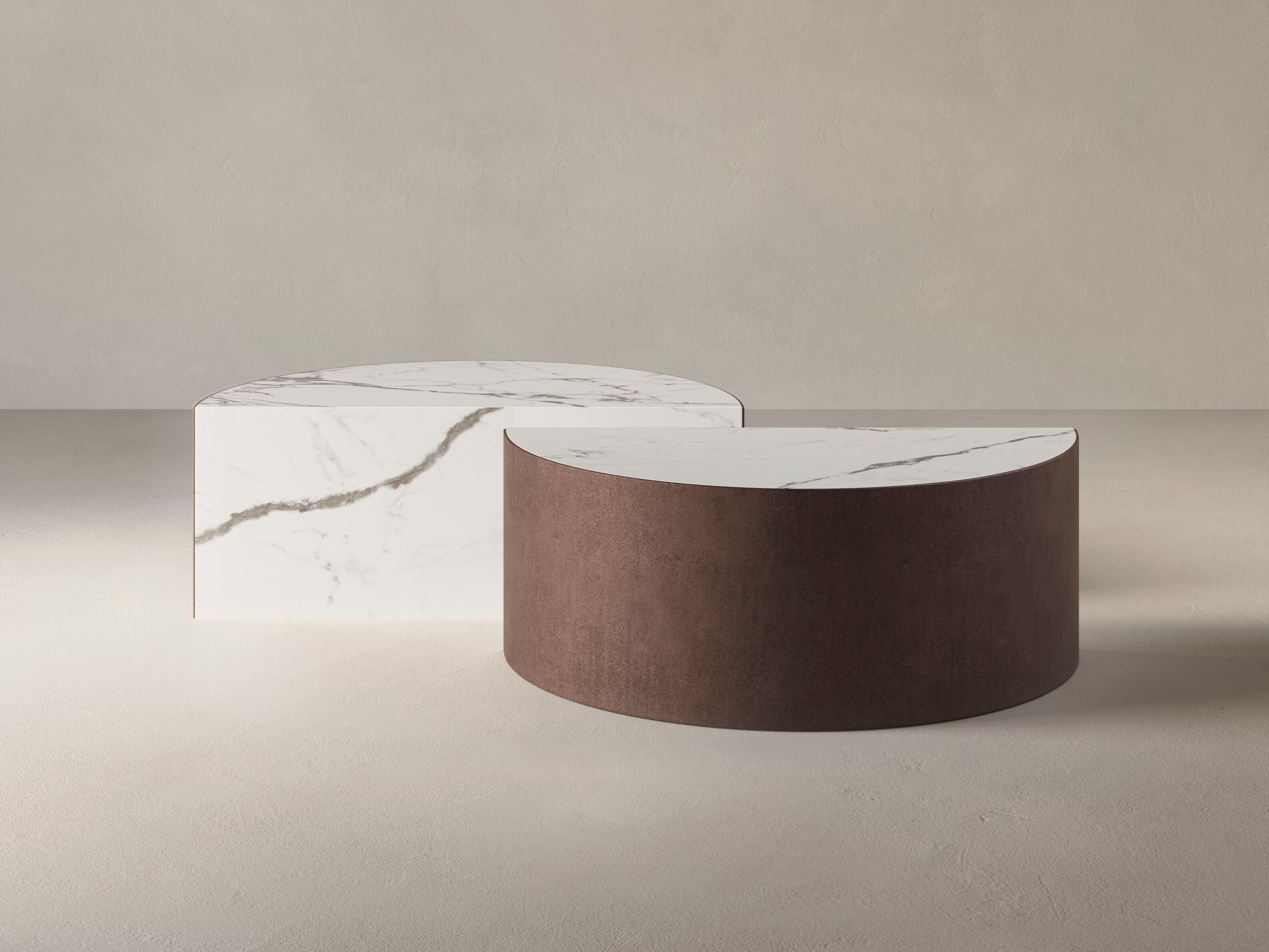 Круглый журнальный столик из керамогранита Casalgrande Padana Convivialis ARCH-00050952