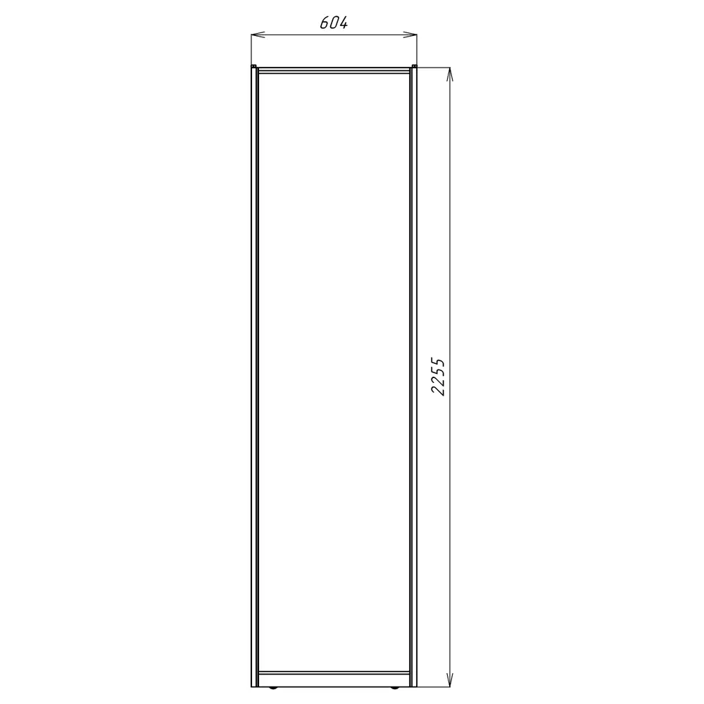 Дверь-купе KONSENSA 225.5x60.4 см с зеркалом профиль матовое серебро STLM-2152861 - Вид №10