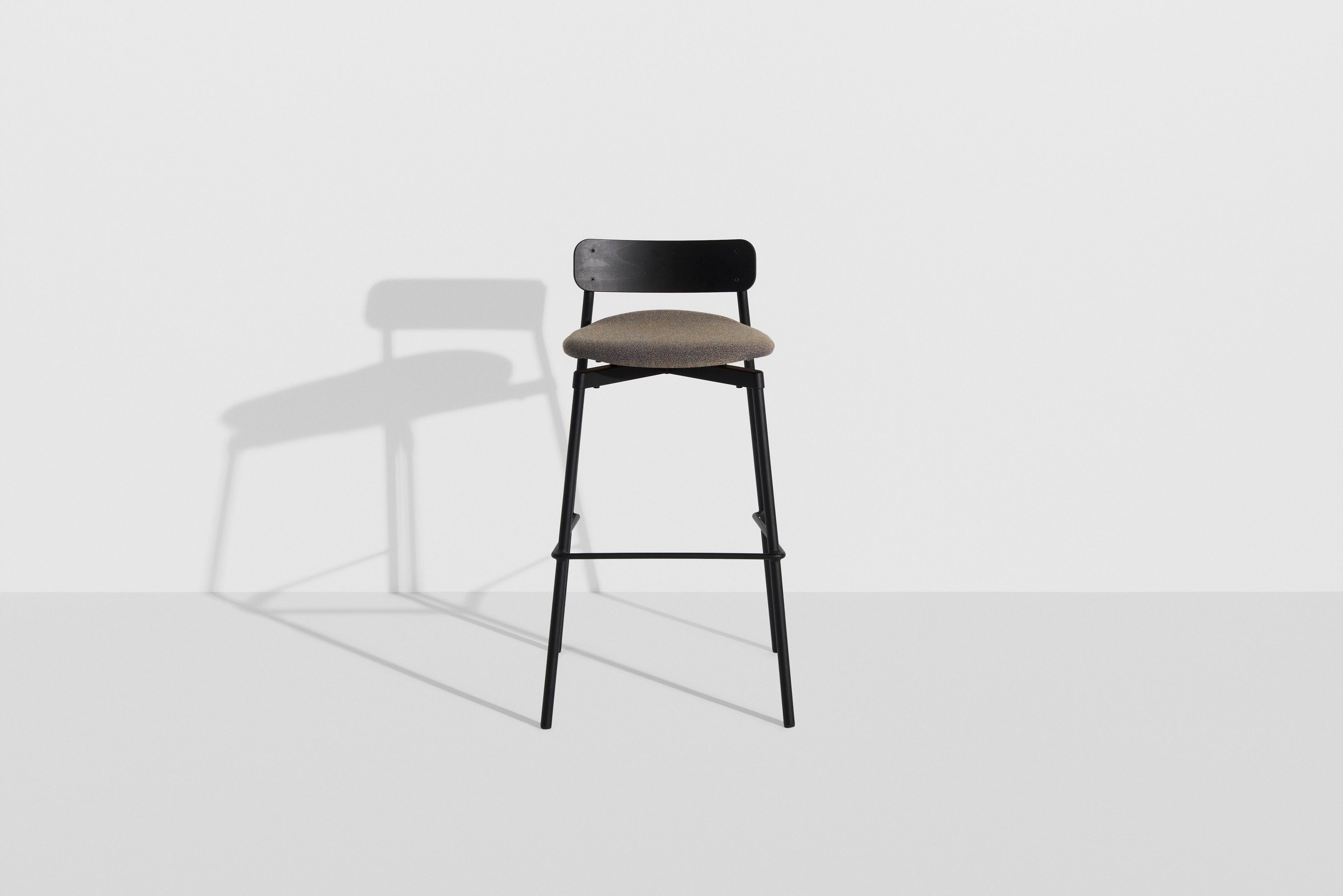 Штабелируемый тканевый высокий стул с подставкой для ног Petite Friture Fromme ARCH-00021067 - Вид №1