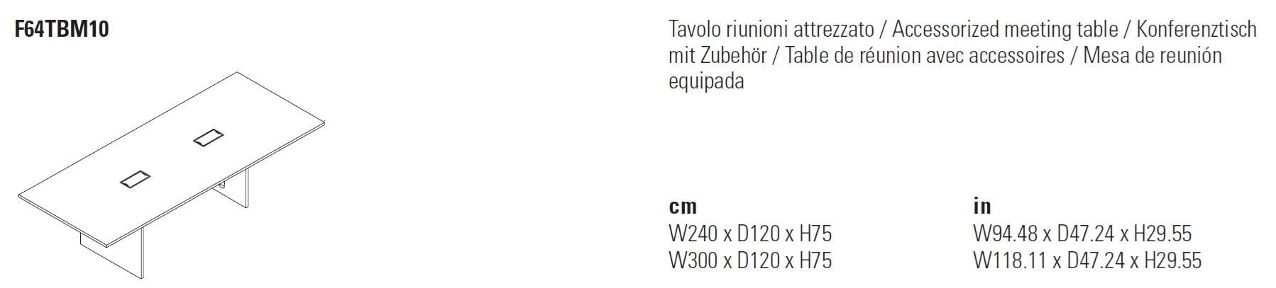 Стол для совещаний с системой кабельных втулок FANTONI Система 28 ARCH-00051186 - Вид №1