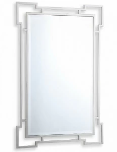 Зеркало настенное прямоугольное в металлической раме серебро Kitech ART-ZERKALO ДИЗАЙНЕРСКИЕ, ЗЕРКАЛЬНАЯ 00-3948386 Зеркальный;серебро