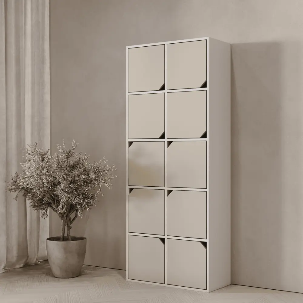 Стеллаж KONSENSA Руан 10 секций 70x173x31.7 см ЛДСП цвет белый STLM-2094368 - Вид №10