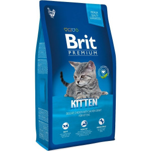 ПР0044743 Корм для котят Premium Cat Kitten курица в лососевом соусе сух. 800г Brit