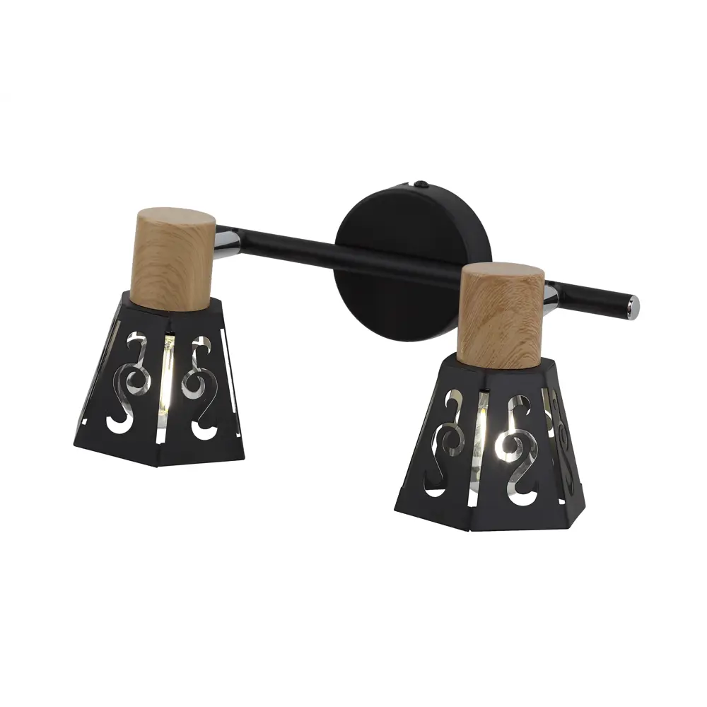 Спот поворотный Rivoli Notabile 2 лампы 6 м² цвет чёрный STLM-2155230