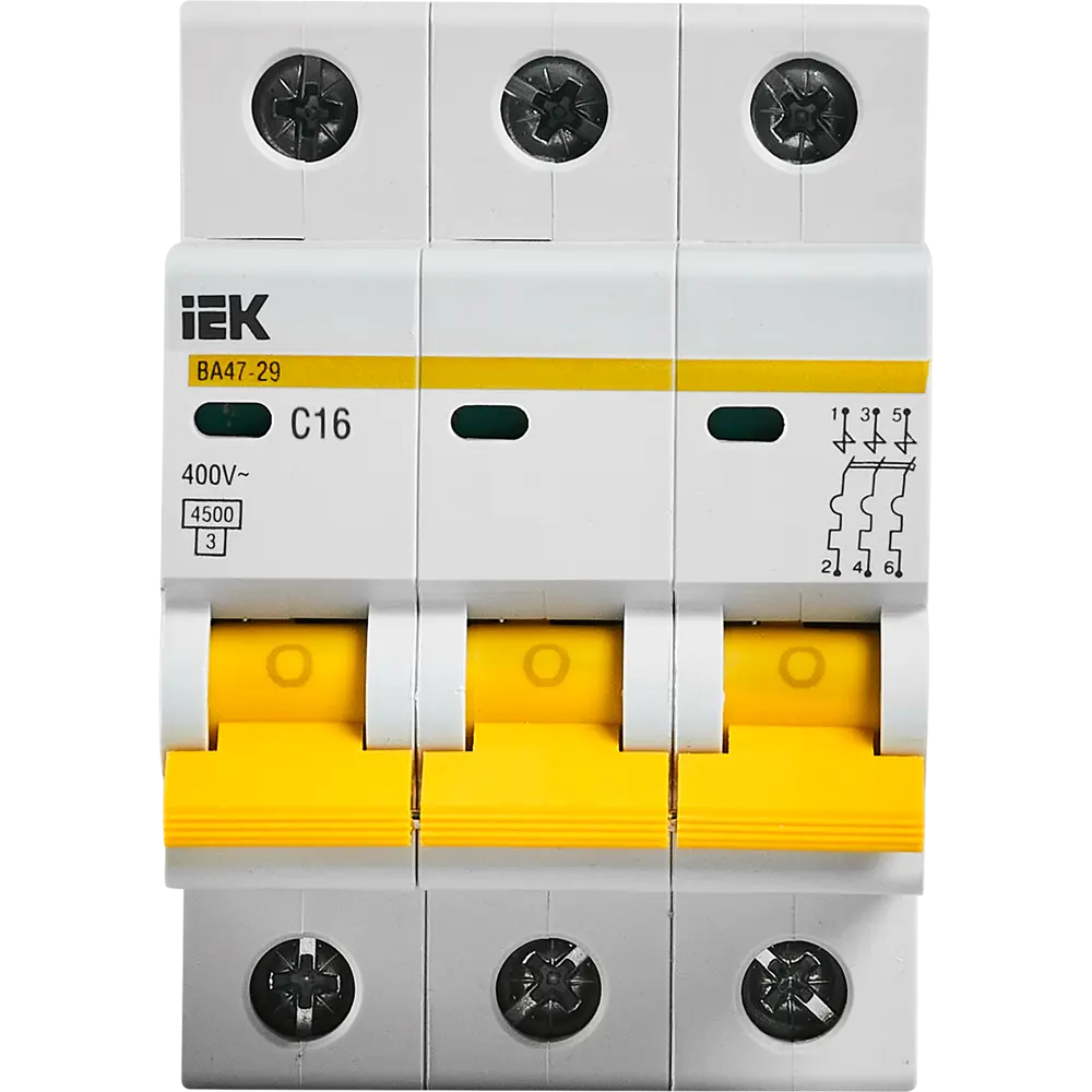 Выключатель автоматический IEK ВA47-29 3 полюса 16 A 11875320 STLM-2032793  - Вид №2