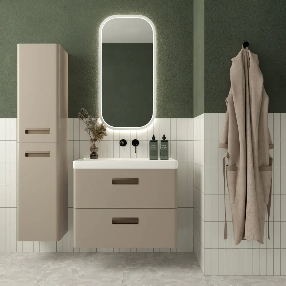 Santreyd Гарда — подвесная тумба с раковиной 60 см, серо-бежевая 89390141 STLM-1410943 - Вид №5