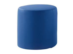 Круглый кожаный пуф