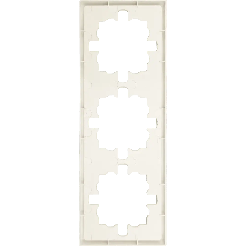 Рамка для розеток и выключателей Lezard Zima 3 поста цвет слоновая кость STLM-2050806 - Вид №2