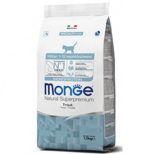 ПР0047846 Корм для котят Cat Monoprotein форель сух. 1,5кг Monge