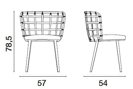 Стальной стул с мягким сиденьем Fasem Lola ARCH-00141346 - Вид №11
