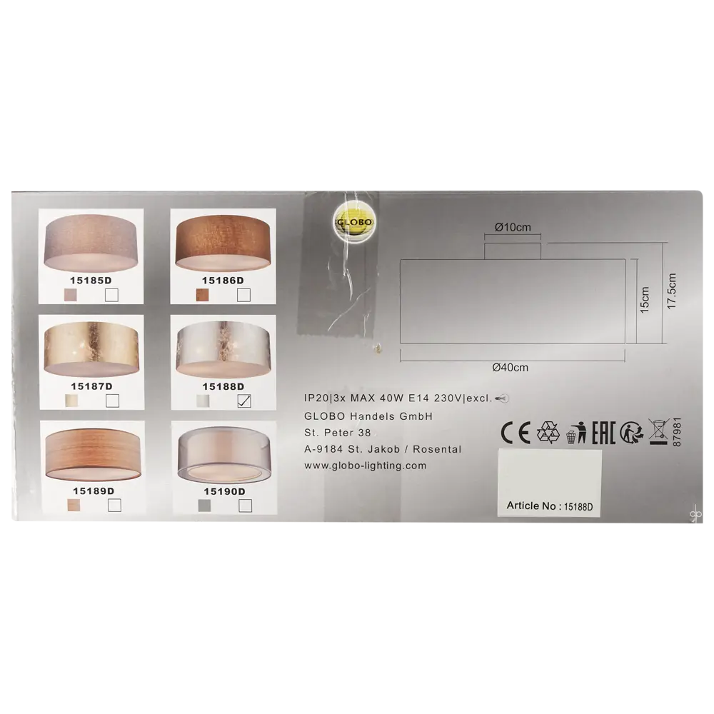 Люстра Globo 3xE14x40 Вт, 40 см STLM-2110979 - Вид №8