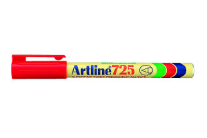 16307108 Перманентный маркер с тонким наконечником 0,4 мм 725, красный EK725-311 Artline