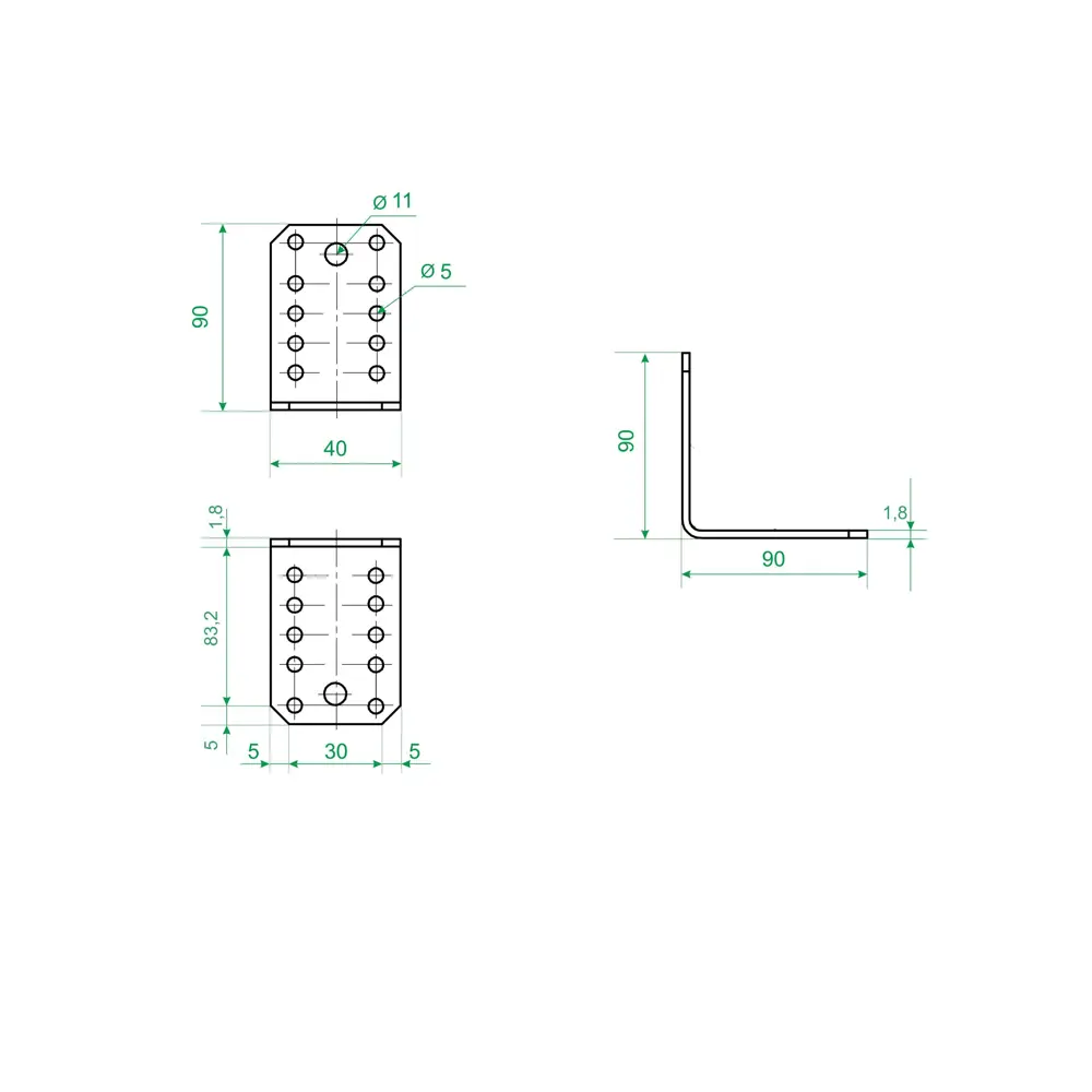 Крепежный уголок Santreyd KU 90×90×40×1.8 мм для надежных соединений 83613040 STLM-0042751 - Вид №4