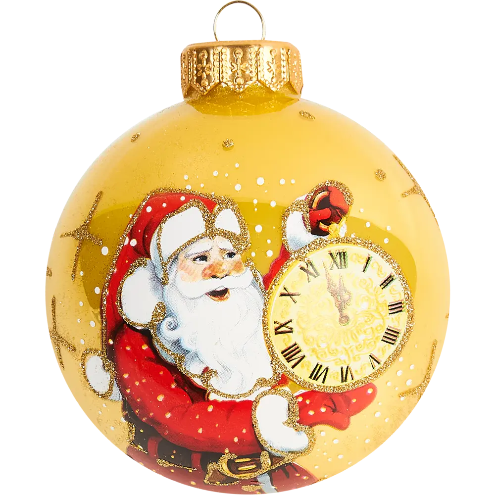 85178255 Шар Дед Мороз КУ-80-214172 Коломеев 8x9 см STLM-1391771 Santreyd 