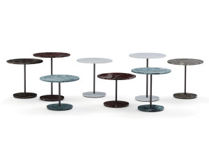 Мраморный круглый журнальный столик