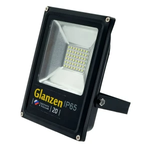 Прожектор светодиодный уличный GLANZEN FAD-0002-20-12V низковольтный 20 Вт 6500 К IP66 цвет черный