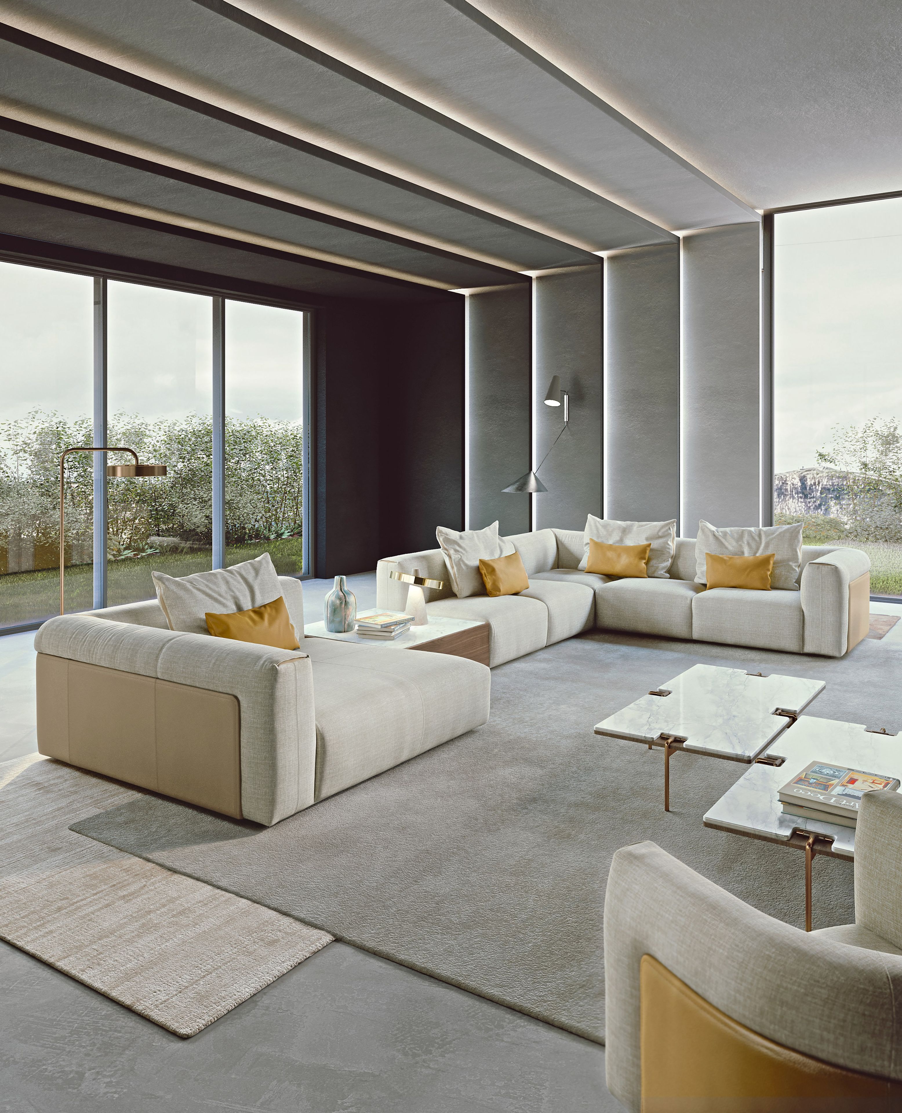 Секционный диван из ткани Turri Soul ARCH-00038031 - Вид №7