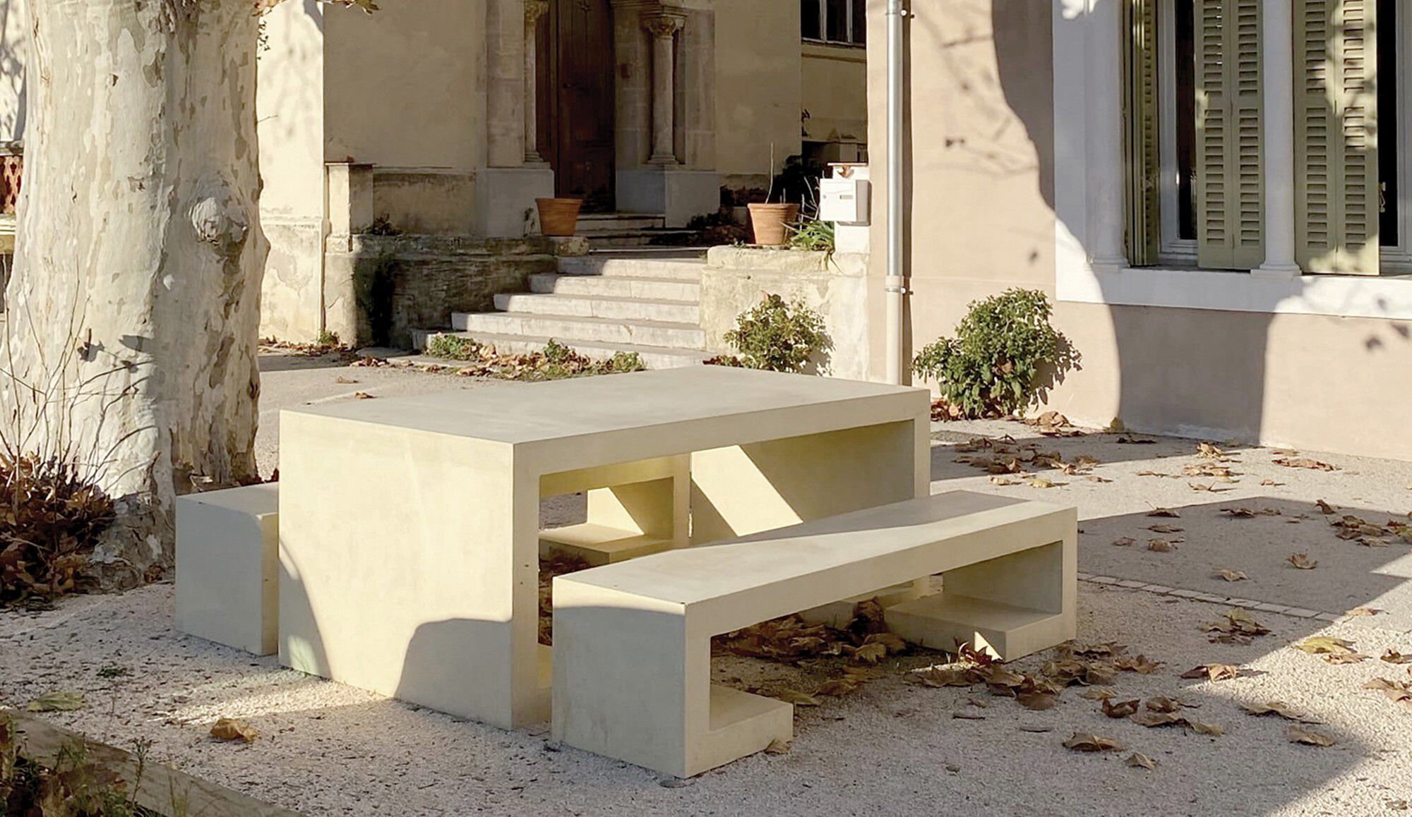 Бетонная скамья без спинки amop Mateus ARCH-00046450 - Вид №1