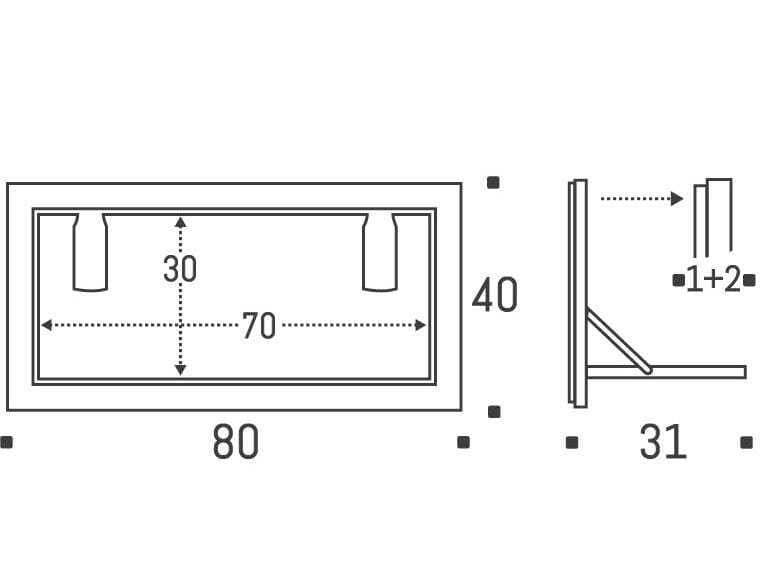 Откидная полка из фанеры AMBIVALENZ Fläpps Guitarhäng 80x40-1 ARCH-00112633 - Вид №8