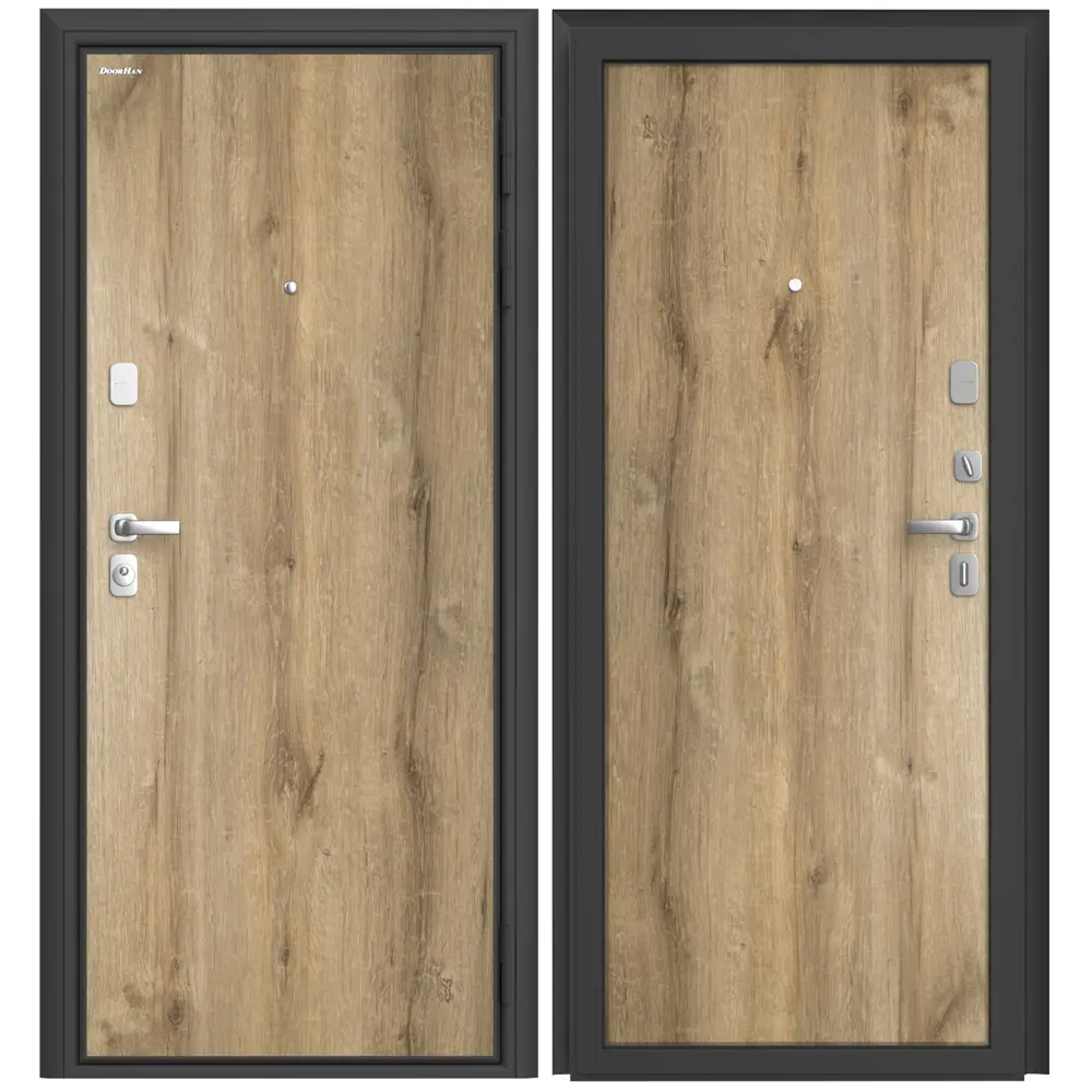 Дверь входная металлическая Премиум Плюс 89x205 см правая дуб галифакс DOORHAN STLM-2176773