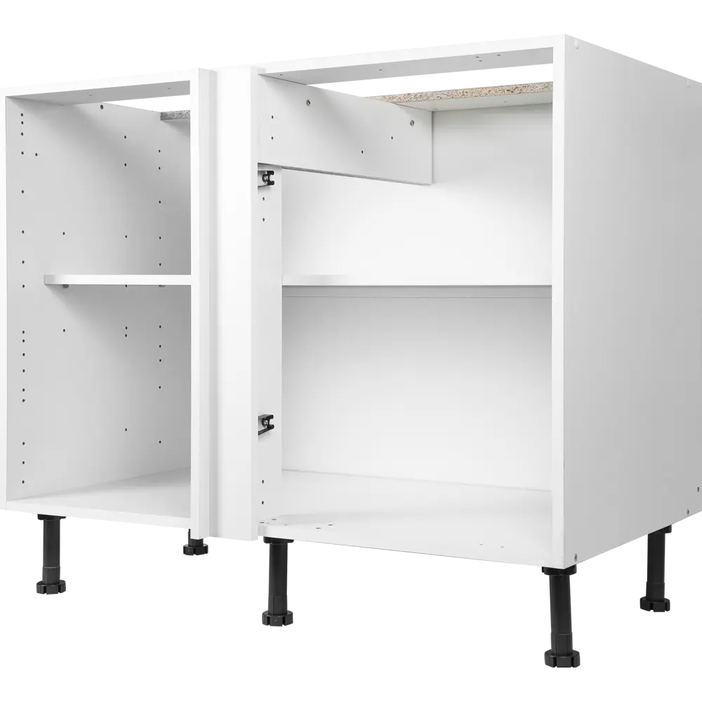 Каркас напольный угловой 100x70x56 см, ЛДСП, цвет белый 82286690 STLM-2120447 DELINIA 