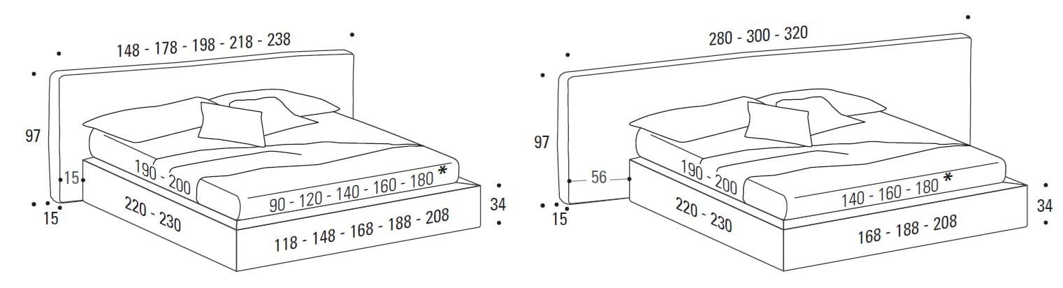 Двуспальная кровать для хранения ткани с мягким изголовьем Felis Bedstories ARCH-00105228 - Вид №14