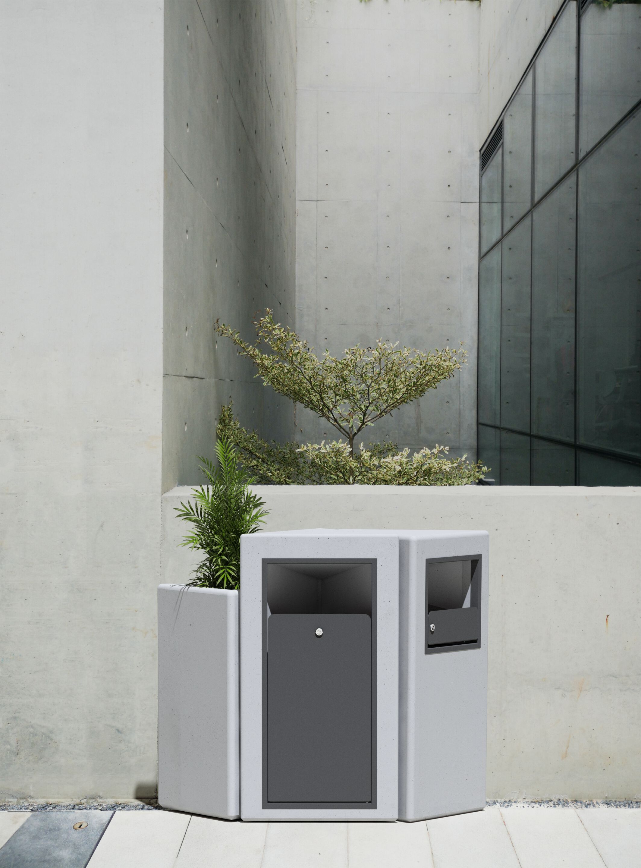 Наружные волокнистые бетонные стойки для мусора SIT Vida ARCH-00034827 - Вид №1