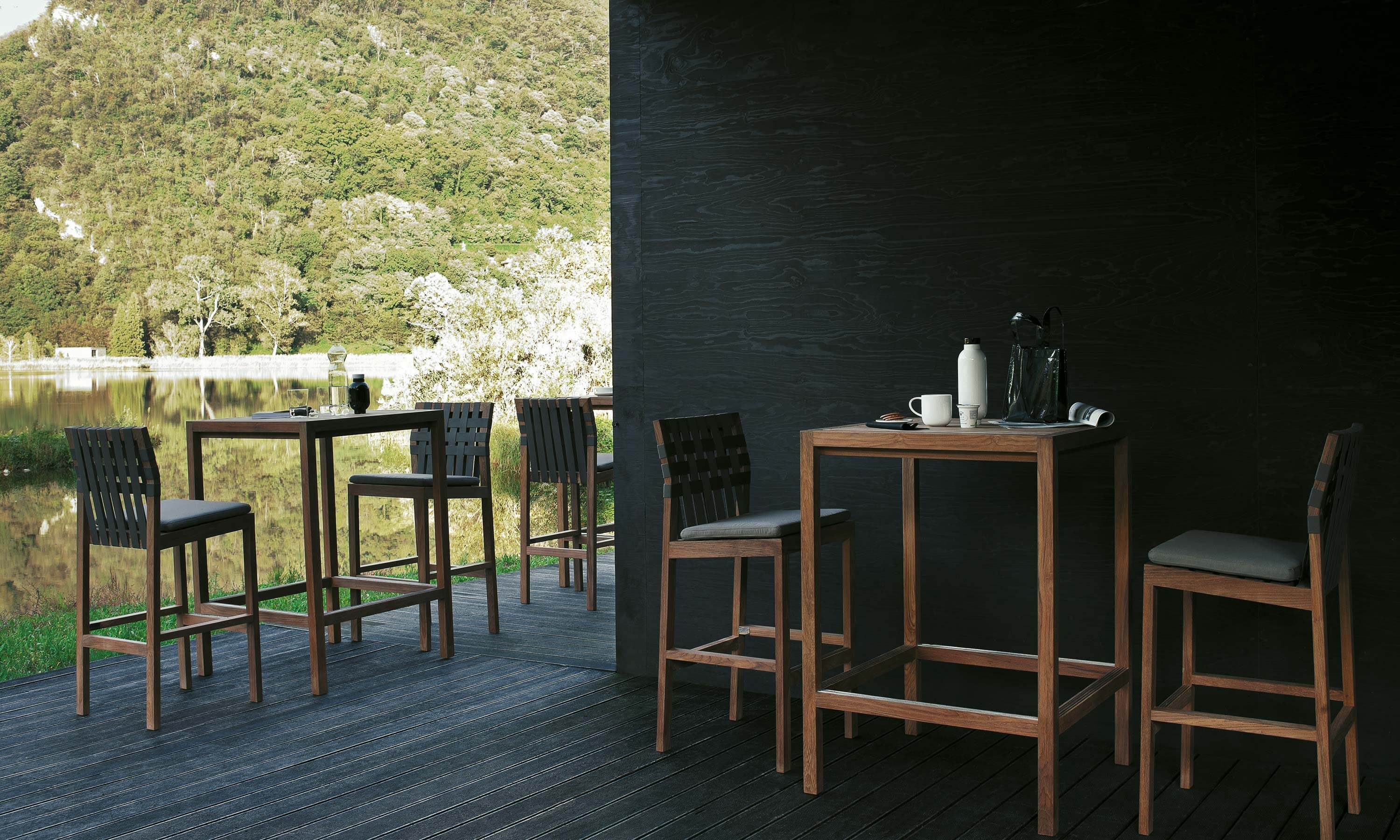 Стул для сада из тикового дерева с подставкой для ног RODA сеть ARCH-00047183 - Вид №2