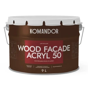 Краска фасадная по дереву Wood Facade Acryl 50 цвет белый база A 9 л